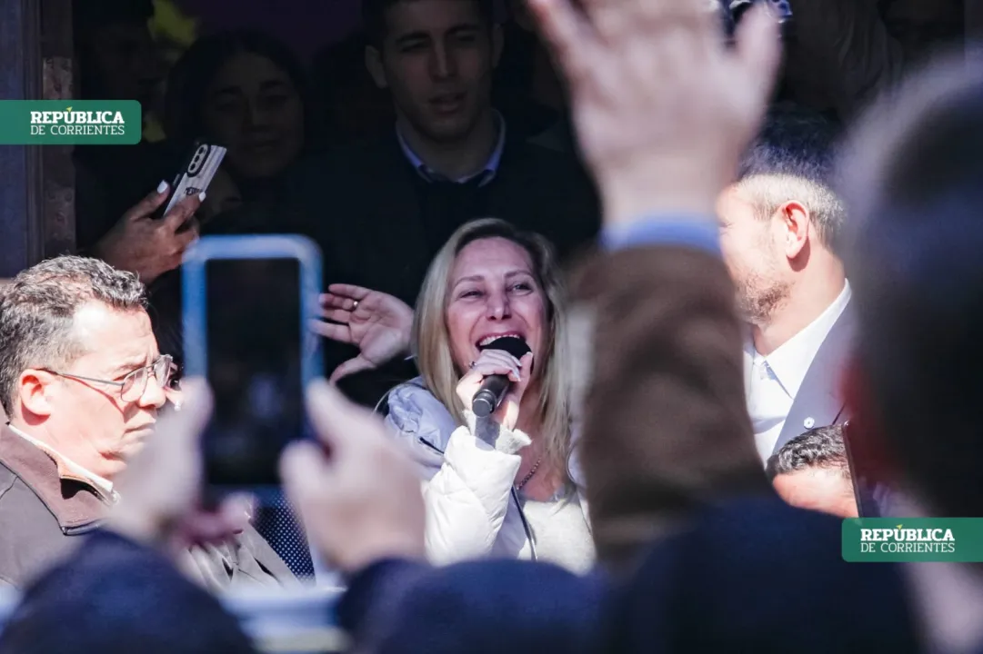 Inauguración de la sede de La Libertad Avanza en Corrientes, Karina Milei, Martín Menem 2.jpeg